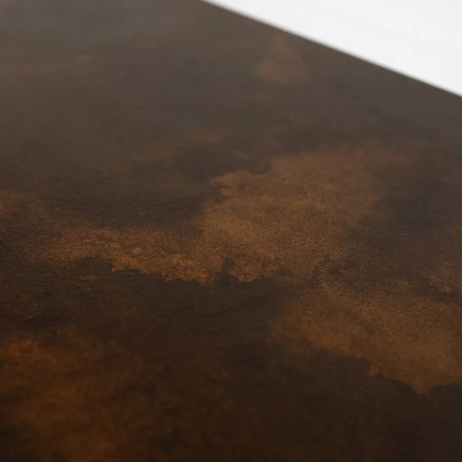 Radiateur Hybride Finition Corten en Poudre de Marbre Italien - Lignes Viadurini