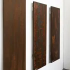 Radiateur hybride finition Corten en poudre de marbre italien - Lines Viadurini