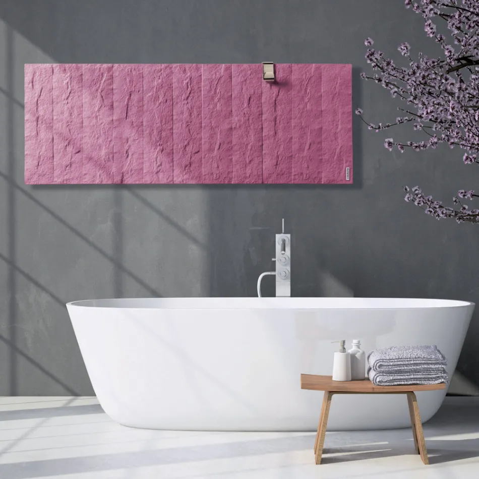 Radiateur hybride jusqu'à 1400 Watt en poudre de marbre italien - Terraa Viadurini