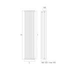 Radiateur hydraulique à collecteurs horizontaux et tuyaux verticaux - Colomba Viadurini