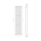 Radiateur hydraulique à double série d'éléments plats fabriqué en Italie - Macédoine Viadurini