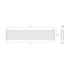 Radiateur hydraulique à éléments à section carrée unique fabriqué en Italie - Nougat Viadurini