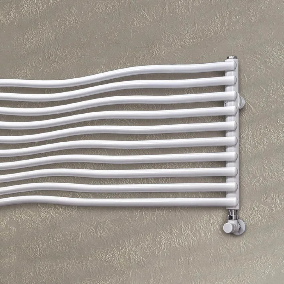 Radiateur hydraulique à éléments courbes horizontaux fabriqué en Italie - Zucchero Viadurini
