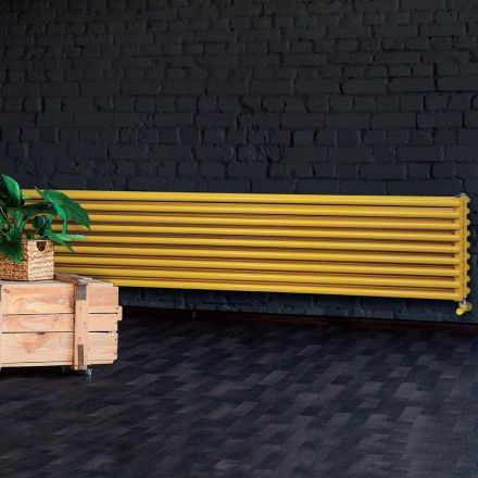 Radiateur hydraulique à triple rangée d'éléments horizontaux, fabriqué en Italie - Caramella Viadurini
