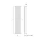 Radiateur hydraulique avec triple série d'éléments verticaux fabriqué en Italie - Cenci Viadurini