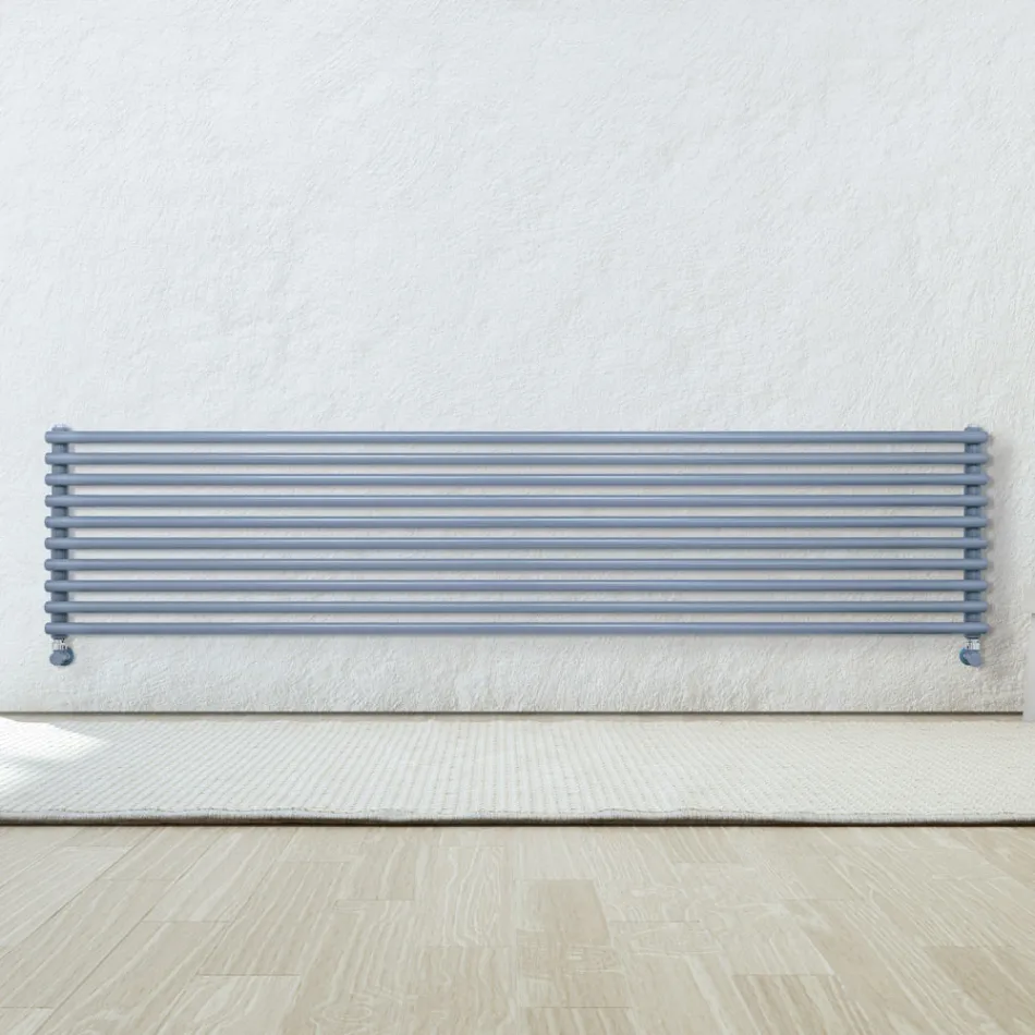 Radiateur de plomberie avec une série d'éléments horizontaux fabriqués en Italie - Cappello Viadurini