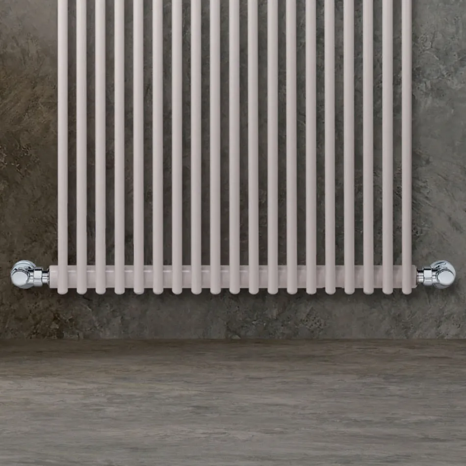 Radiateur hydraulique avec une série d'éléments verticaux fabriqué en Italie - carbone Viadurini