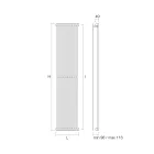 Radiateur hydraulique avec une série d'éléments verticaux fabriqué en Italie - carbone Viadurini