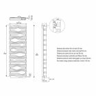 Radiateur hydraulique design pour salon ou salle de bain avec Led 839 W - Shine Viadurini