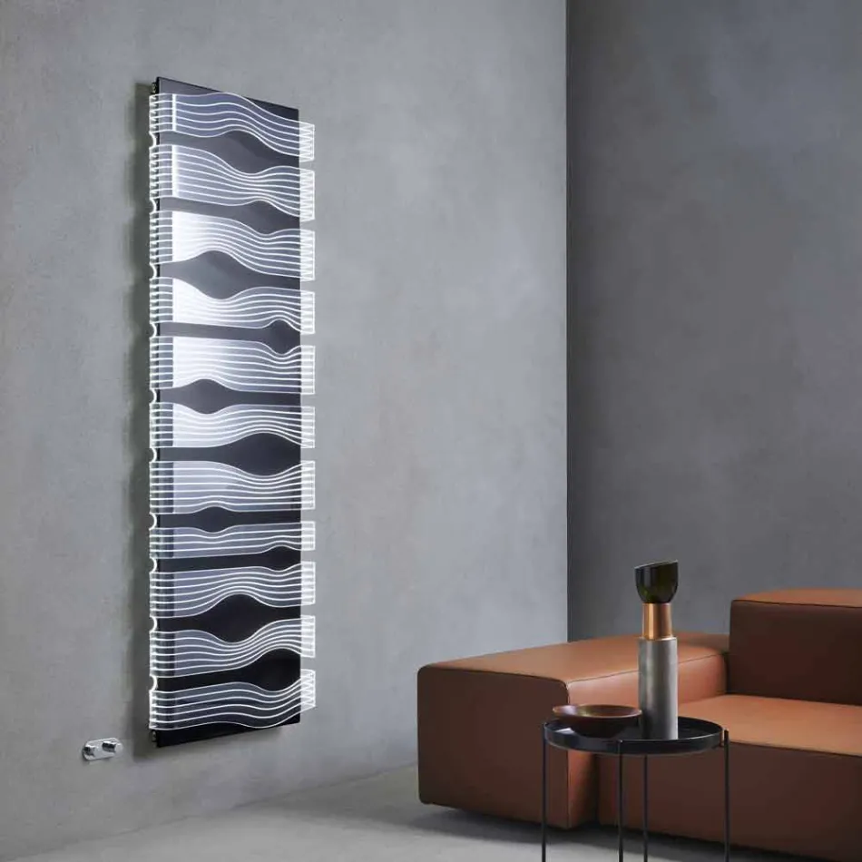 Radiateur hydraulique design pour salon ou salle de bain avec Led 839 W - Shine Viadurini