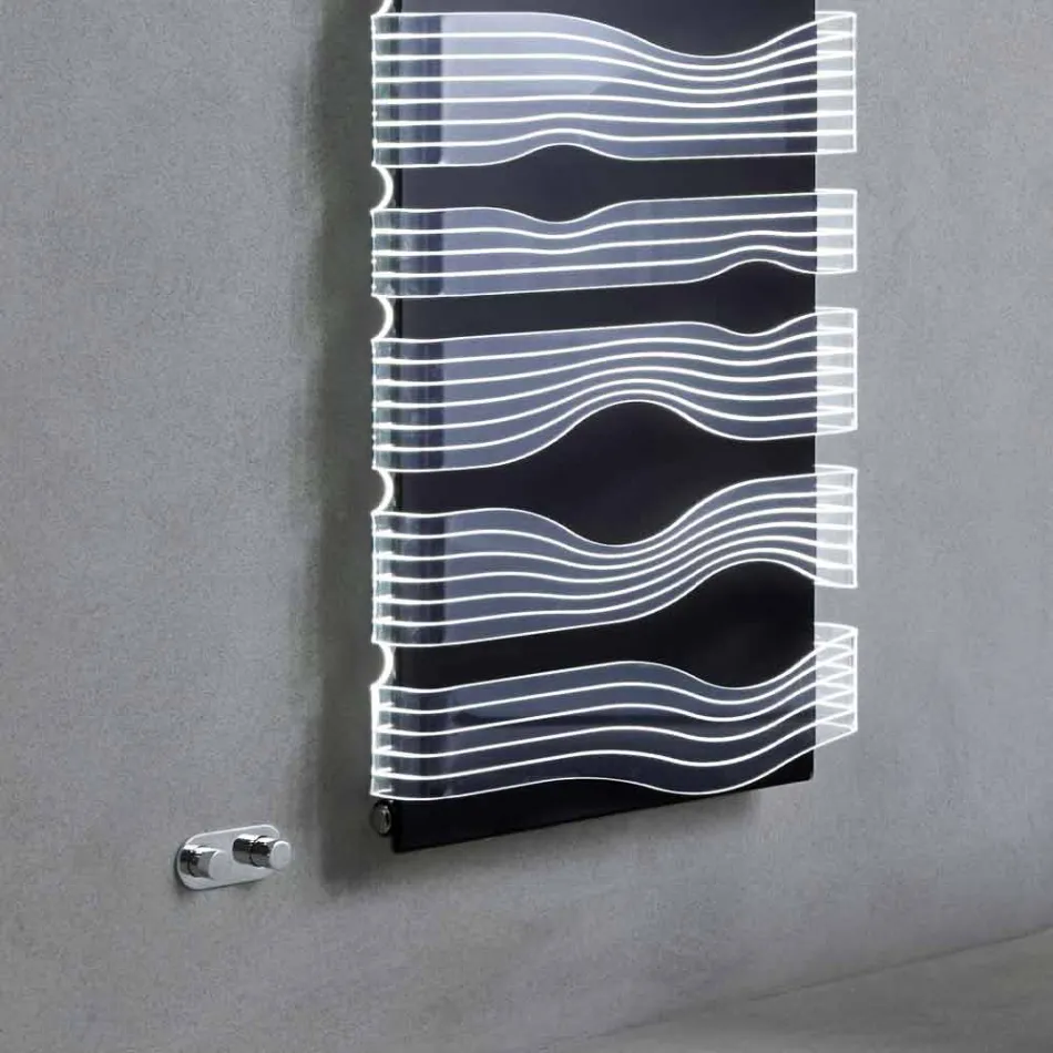 Radiateur hydraulique design pour salon ou salle de bain avec Led 839 W - Shine Viadurini
