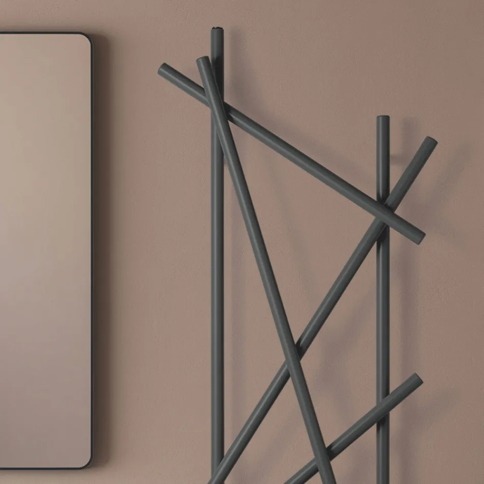 Radiateur hydraulique en acier avec tubes à section ronde fabriqué en Italie - Aléatoire Viadurini