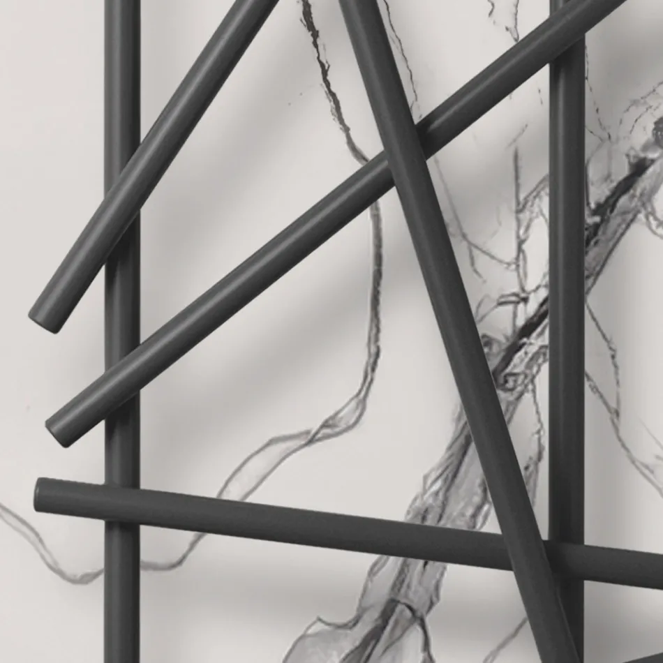 Radiateur hydraulique en acier avec tubes à section ronde fabriqué en Italie - Aléatoire Viadurini