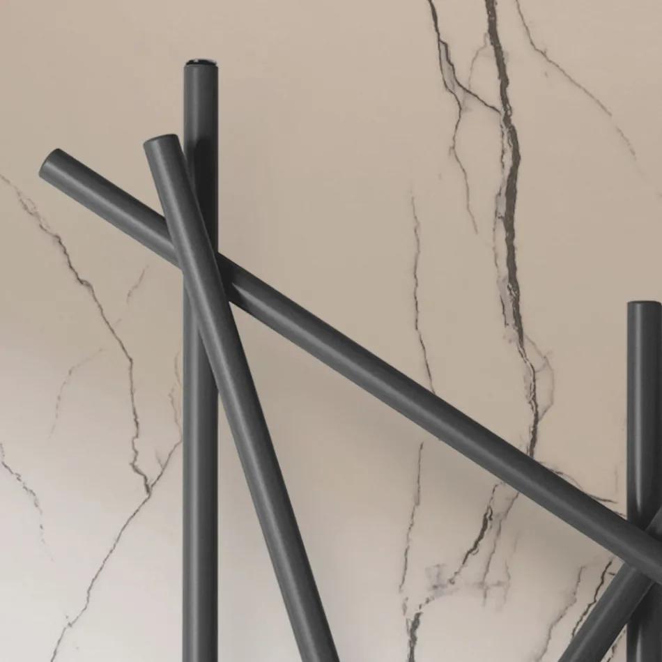 Radiateur hydraulique en acier avec tubes à section ronde fabriqué en Italie - Aléatoire Viadurini