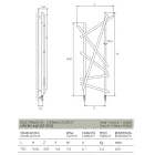 Radiateur hydraulique en acier avec tubes à section ronde fabriqué en Italie - Aléatoire Viadurini