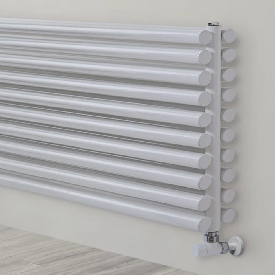Radiateur Hydraulique en Acier Finition Blanc Pur Fabriqué en Italie - Cookies Viadurini