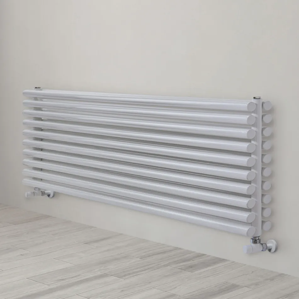 Radiateur Hydraulique en Acier Finition Blanc Pur Fabriqué en Italie - Cookies Viadurini