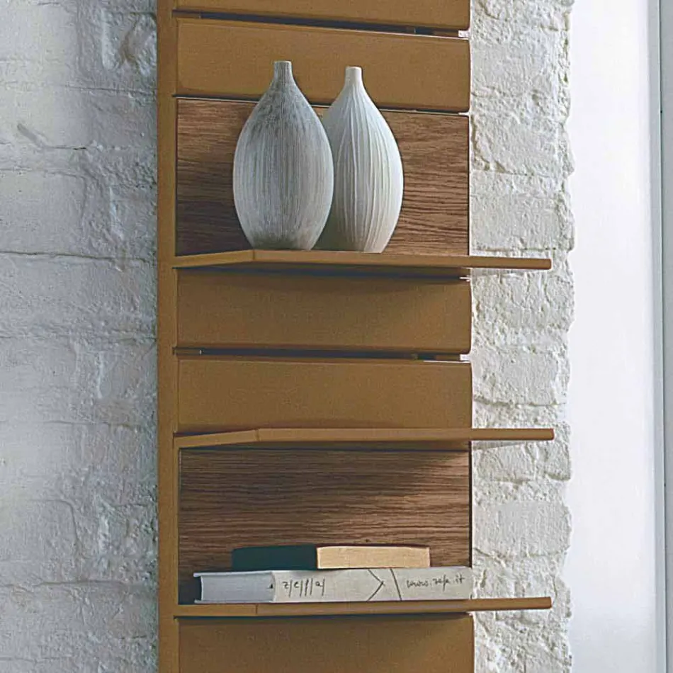 hydraulique en acier TERMOARREDO, étagères en chêne, utilitaire H Scirocco Viadurini