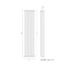 Radiateur Hydraulique Fabriqué avec Structure en Acier au Carbone - Crème Glacée Viadurini