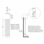 Radiateur mural hydraulique vertical de conception moderne jusqu'à 1224 watts - Regolo Viadurini