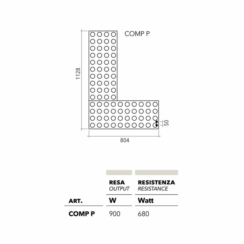 TERMOARREDO design moderne hydraulique lego Brique par H Scirocco Viadurini