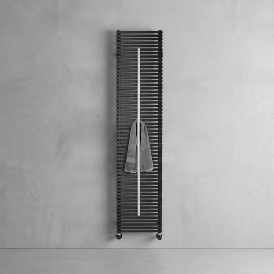 Radiateur mixte Lux avec porte-serviettes en acier, fabriqué en Italie Viadurini