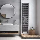 Radiateur mixte Lux avec porte-serviettes en acier, fabriqué en Italie Viadurini