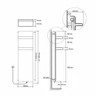 Radiateur à serviette électrique vertical jusqu'à 1000 watts - Rebel Viadurini