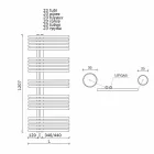 Chauffe-serviettes mural de conception moderne jusqu'à 690 W - paon Viadurini