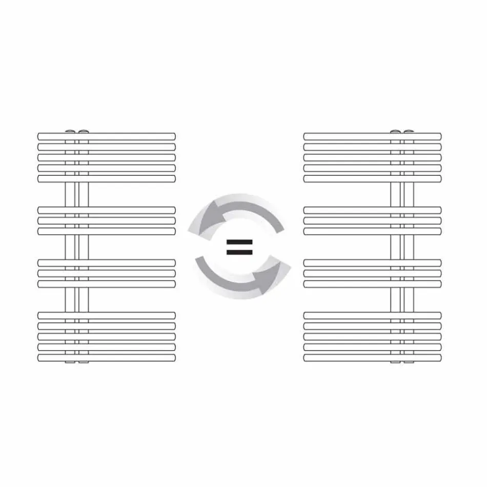 Chauffe-serviettes mural de conception moderne jusqu'à 690 W - paon Viadurini