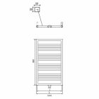 Radiateur sèche-serviettes de salle de bain design carré en acier 412 W - tour Viadurini