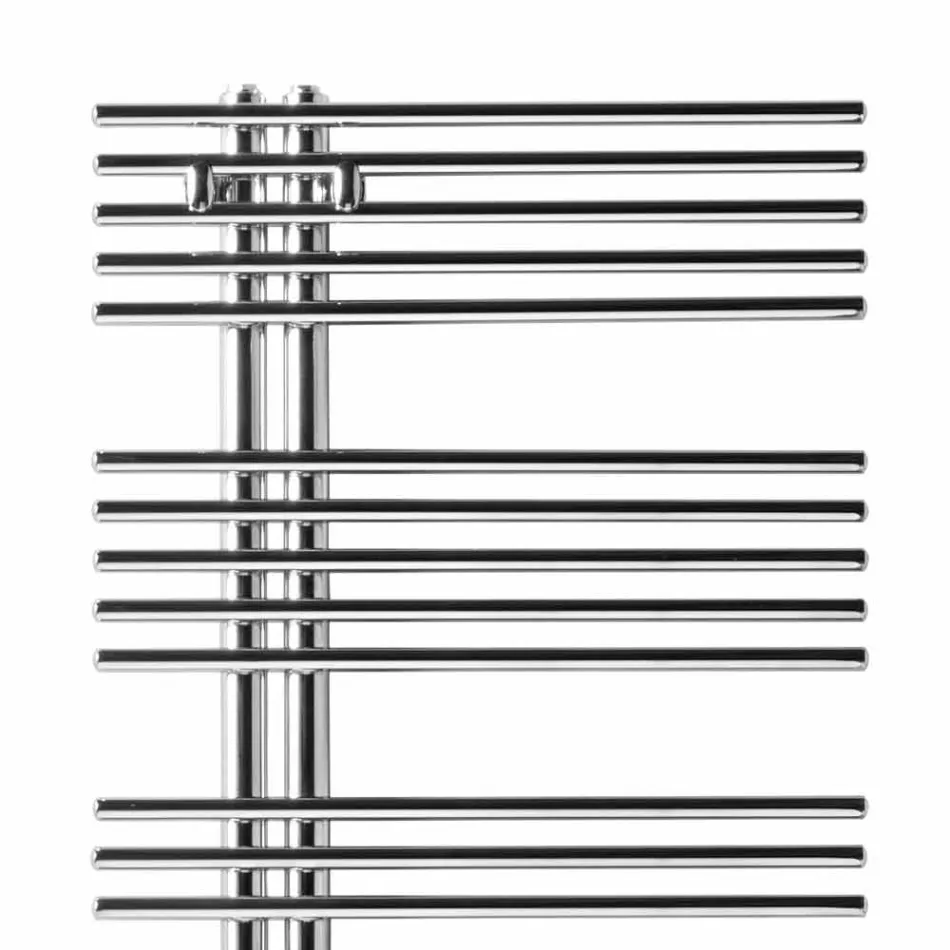 Radiateur Chauffe-serviettes chromé en acier de conception hydraulique 483 W - Pavone Viadurini