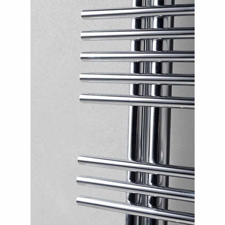 Radiateur Chauffe-serviettes chromé en acier de conception hydraulique 483 W - Pavone Viadurini