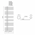 Radiateur Chauffe-serviettes chromé en acier de conception hydraulique 483 W - Pavone Viadurini