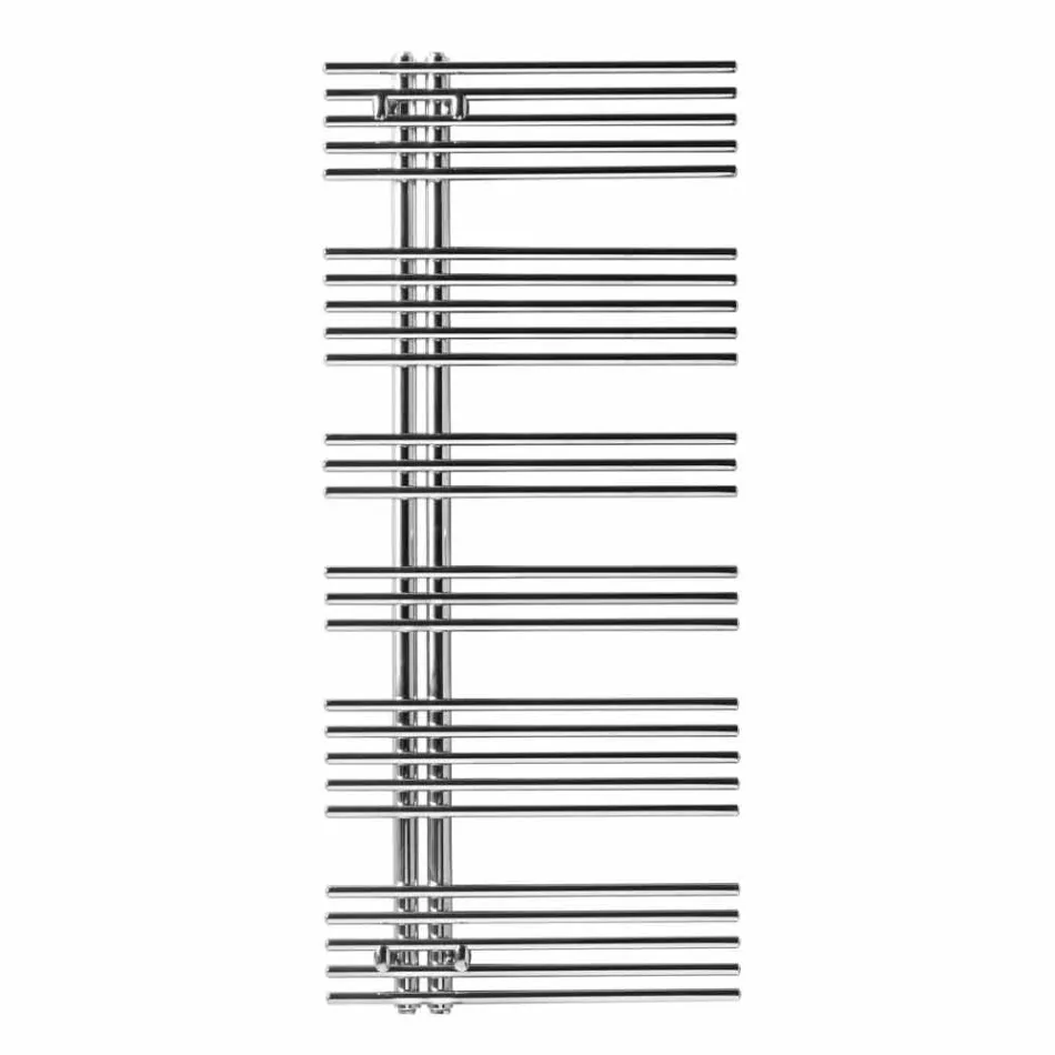 Radiateur Chauffe-serviettes chromé en acier de conception hydraulique 483 W - Pavone Viadurini