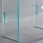 Coiffeuse Maquillage avec Miroir et Tiroir Verre 3 Finitions - Salvie Viadurini