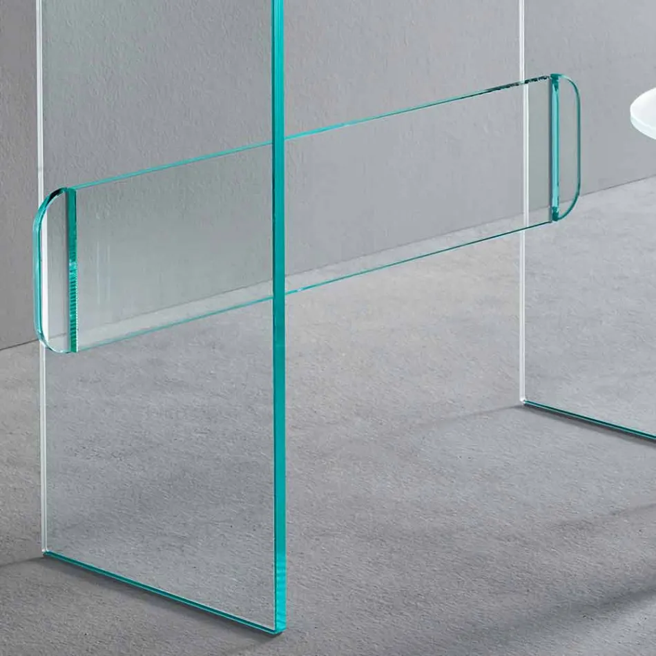 Coiffeuse Maquillage avec Miroir et Tiroir Verre 3 Finitions - Salvie Viadurini