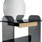 Coiffeuse Maquillage avec Miroir et Tiroir Verre 3 Finitions - Salvie Viadurini