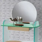 Coiffeuse Maquillage avec Miroir et Tiroir Verre 3 Finitions - Salvie Viadurini