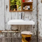 Surface solide suspendue avec évier Arona intégré Viadurini