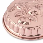 Moule à gâteau rond en cuivre étamé à la main avec décoration de fruits 28 cm - Gianmattia Viadurini