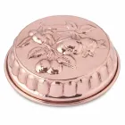 Moule à gâteau rond en cuivre étamé à la main avec décoration de fruits 28 cm - Gianmattia Viadurini