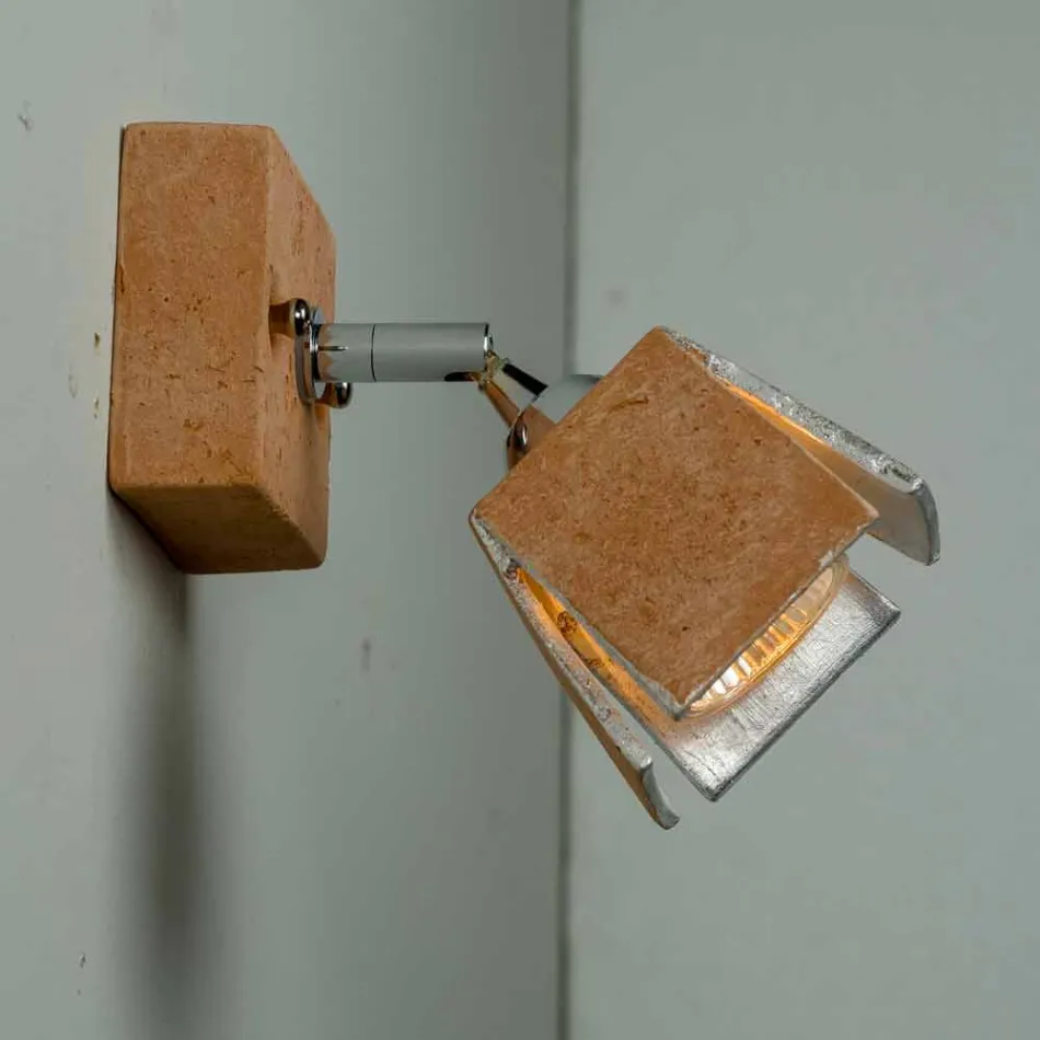 Toscot Piastra spot 1 lumière directionnelle en terre cuite Viadurini