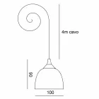 Toscot Apuane suspension sans rosace en terre cuite Viadurini