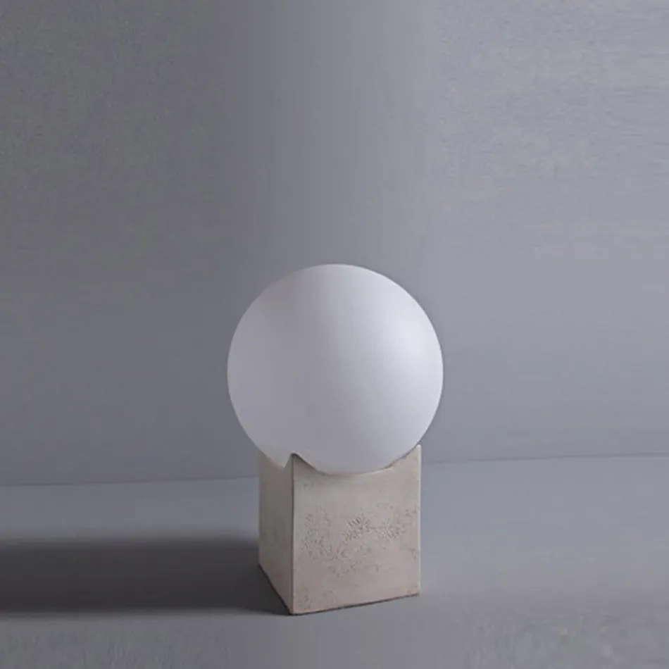 Poteau lumineux extérieur en terre cuite Toscot Atlante fabriqué en Toscane Viadurini