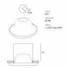 TOSCOT Battersea au grand phare construit Ø22,5 cm Made in Toscane Viadurini