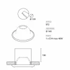 TOSCOT phare Battersea diamètre encastré 14 cm Made in Toscane Viadurini