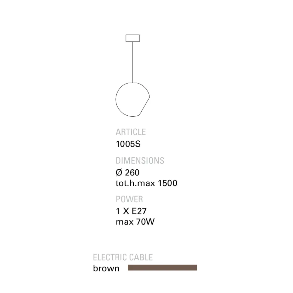 Lampe à suspension en terre cuite de style contemporain Toscot Newton Viadurini