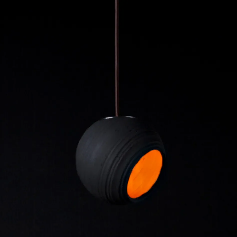 Lampe à suspension en terre cuite de style contemporain Toscot Newton Viadurini