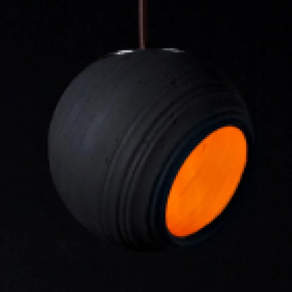 Lampe à suspension en terre cuite de style contemporain Toscot Newton Viadurini